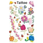 Matrica, tetoválás, 1 ív, 76x120 mm, AVERY ZWECKFORM, "Z-Desing No.56691", színes virágok