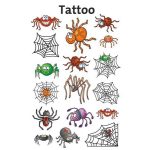 Matrica, tetoválás, 1 ív, 76x120 mm, AVERY ZWECKFORM, "Z-Desing No.56693", pókok