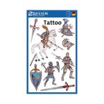 Matrica, tetoválás, 1 ív, 76x120 mm, AVERY ZWECKFORM, "Z-Desing No.56739", lovagok