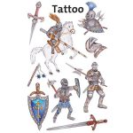 Matrica, tetoválás, 1 ív, 76x120 mm, AVERY ZWECKFORM, "Z-Desing No.56739", lovagok