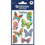 Matrica, tetoválás, 1 ív, 76x120 mm, AVERY ZWECKFORM, "Z-Desing No.56742", pillangók