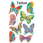 Matrica, tetoválás, 1 ív, 76x120 mm, AVERY ZWECKFORM, "Z-Desing No.56742", pillangók