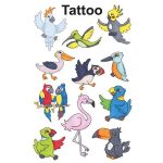 Matrica, tetoválás, 1 ív, 76x120 mm, AVERY ZWECKFORM, "Z-Desing No.56762", madarak