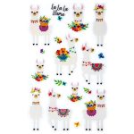 Matrica, műanyag, 1 ív, 76x120 mm, AVERY ZWECKFORM, "Z-Design No.57294", csillámos láma