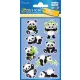 Matrica, műanyag, 1 ív, 76x120 mm, AVERY ZWECKFORM, "Z-Design No.57297", panda