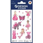 Matrica, papír, 1 ív, 76x120 mm, AVERY ZWECKFORM, "Z-Design No.57391", rózsaszín tündér világ