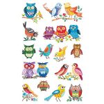 Matrica, papír, 3 ív, 76x120 mm, AVERY ZWECKFORM, "Z-Design No.57512", bagoly