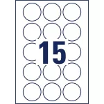 Etikett, 51 mm, kör, eltávolítható, AVERY ZWECKFORM, 150 etikett/csomag