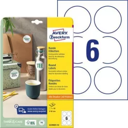   Etikett, 80 mm, kör, eltávolítható, AVERY ZWECKFORM, 60 etikett/csomag