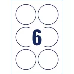 Etikett, 80 mm, kör, eltávolítható, AVERY ZWECKFORM, 60 etikett/csomag