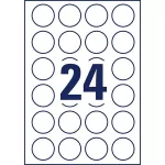 Etikett, univerzális, 40 mm, kör, AVERY ZWECKFORM, 240 etikett/csomag