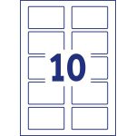 Etikett, eltávolítható, kerekített sarkú, 80x50 mm, textilhez, AVERY ZWECKFORM, 200 etikett/csomag