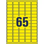 Etikett, univerzális, 38,1x 21,2mm, eltávolítható, kerekített sarkú, AVERY ZWECKFORM, 1300 etikett/csomag, sárga