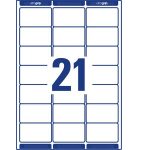 Etikett, univerzális, 63,5x38,1 mm, kerekített sarkú, AVERY ZWECKFORM, 2100 etikett/csomag