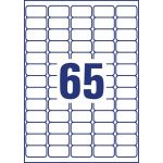 Etikett, poliészter, 38x21,2 mm, kerekített sarkú, AVERY ZWECKFORM, átlátszó, 1625 etikett/csomag