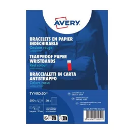   Karszalag, szakadásbiztos, 265x19 mm, AVERY ZWECKFORM "Tyvek", piros