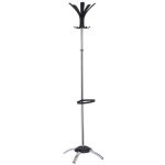 Ruhafogas, fém váz, fekete akasztókkal, ALBA "Cleo", króm