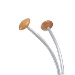 Ruhafogas, fém váz, fa gombokkal, ALBA "Viena", ezüst