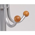 Ruhafogas, fém váz, fa gombokkal, ALBA "Viena", ezüst