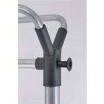 Ruhaállvány, mobil, 3db vállfával, ALBA, szürke