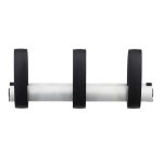 Ruhafogas, fali, fém, 3 db akasztóval, ALBA, fekete –ezüst