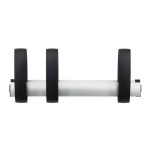 Ruhafogas, fali, fém, 3 db akasztóval, ALBA, fekete –ezüst