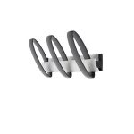 Ruhafogas, fali, fém, 3 db akasztóval, ALBA, fekete –ezüst