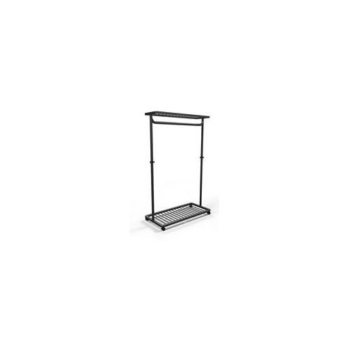 Ruhaállvány, mobil, fém váz, ALBA "Noko", fekete