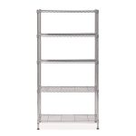 Polcrendszer, fém, 5 polc, 200x90x35 cm, ALBA