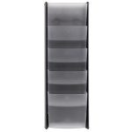 Katalógustartó, fali, A5, 5 rekeszes, ALBA, ezüst