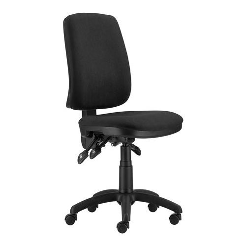 Irodai forgószék, szövetborítás, fekete lábkereszt, "1640 ASYN", fekete