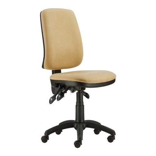 Irodai forgószék, szövetborítás, fekete lábkereszt, "1640 ASYN", bézs