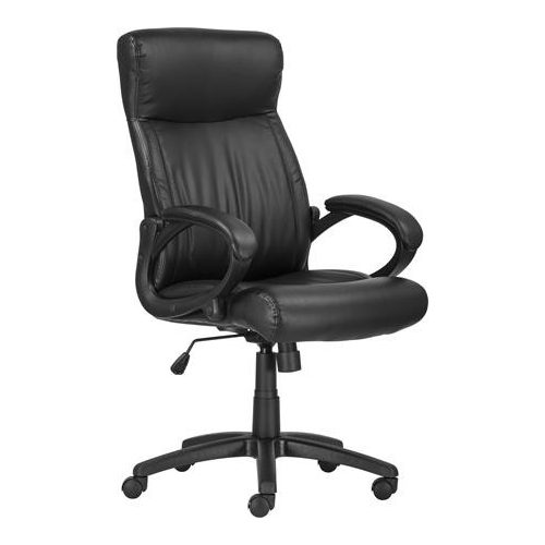 Főnöki szék, műbőrborítás, fekete lábkereszt, "Baltimore", fekete