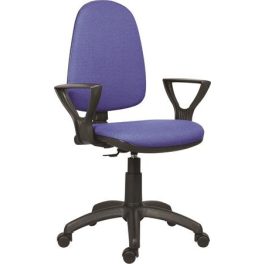   Irodai forgószék, szövetborítás, LX karfás, "Megane", kék-fekete