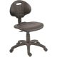 Munkaszék, gázliftes, háttámlás, műanyag ülőfelület és támla, fékező görgőkkel "1290", fekete