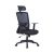 Irodai forgószék, szövetborítás, állítható dőlésszögű fejtámla, "Joy", fekete