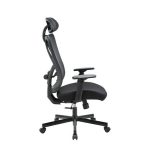 Irodai forgószék, szövetborítás, állítható dőlésszögű fejtámla, "Cope", fekete