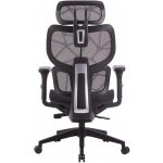 Irodai forgószék, hálós ülőlap és háttámla, fekete műanyag lábkereszt, "Humantech", fekete