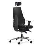 Irodai forgószék, nagy teherbírás, szövetborítás, krómozott lábkereszt, "Hector 24", fekete