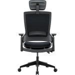 Irodai forgószék, feszített szövet háttámla, fekete szövet ülőlap, fekete műanyag váz és lábkereszt, "Wellington"