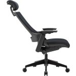 Irodai forgószék, feszített szövet háttámla, fekete szövet ülőlap, fekete műanyag váz és lábkereszt, "Wellington"