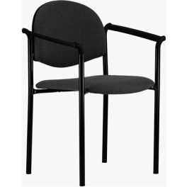   Tárgyalószék, szövetborítás, fekete acélváz, műanyag karfa, "Laguna", fekete