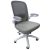 Irodai forgószék, szürke hálós háttámla, szövet ülőlap, fehér műanyag váz és lábkereszt,"Kea"