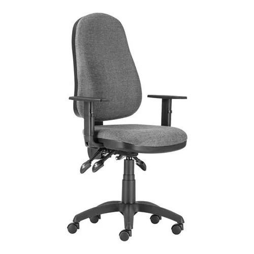 Irodai forgószék, szövetborítás, fekete lábkereszt, karfával "Xenia LX ", szürke