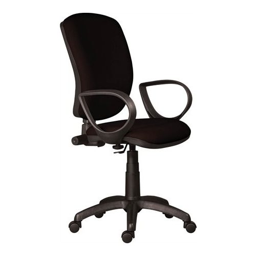 Irodai forgószék, szövetborítás, fekete lábkereszt, "Nuvola", fekete