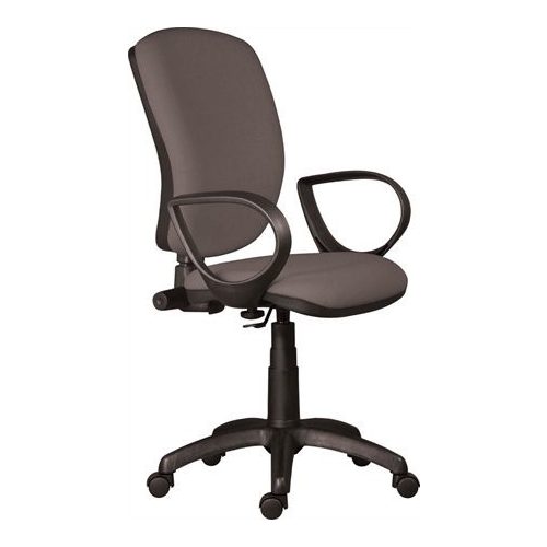 Irodai forgószék, szövetborítás, fekete lábkereszt, "Nuvola", fekete-szürke, parkettagörgővel