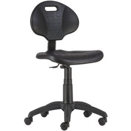   Munkaszék, gázliftes, háttámlás, műanyag ülőfelület és támla, "1290", fekete