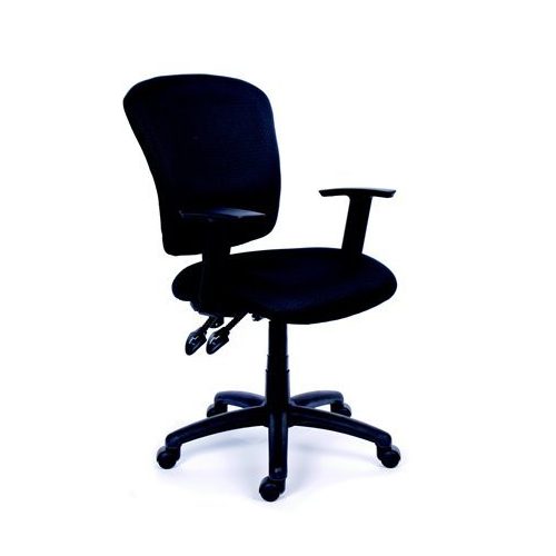 Irodai szék, fekete szövetborítás, fekete lábkereszt, MAYAH "Active"