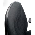 Irodai szék, állítható karfával, exkluzív fekete szövetborítás, fekete lábkereszt, MAYAH "Energetic"