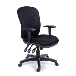   Irodai szék, állítható karfával, fekete gyöngyszövet-borítás, fekete lábkereszt, MAYAH "Super Comfort"